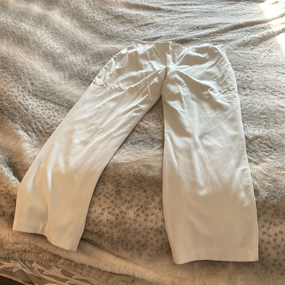 Coldwater Creek ivory slacks - Picture 2 of 3